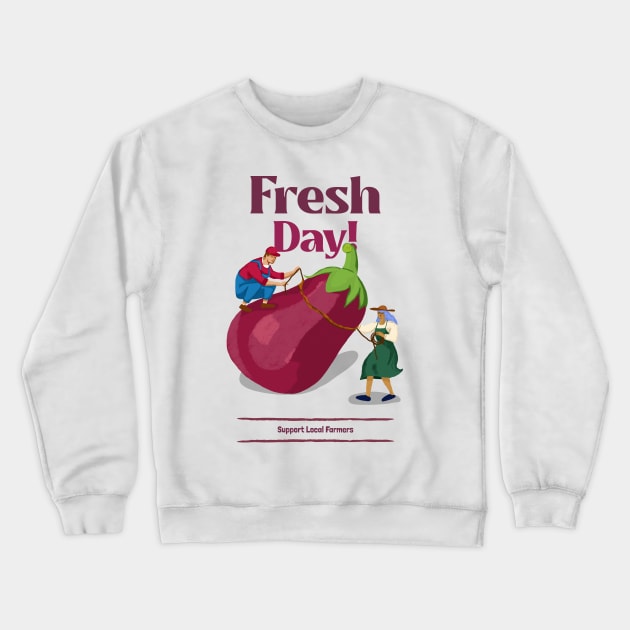 Farmers Market Buy Local Small Farmer Crewneck Sweatshirt by Tip Top Tee's